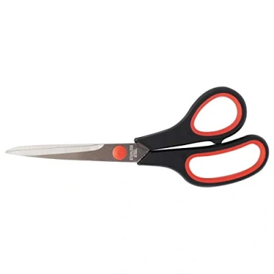 Afbeelding van D.RECT Sg 210 21 cm roestvrijstalen snijschaar voor papier en plakband rubberen handgreep schoolschaar gebruik thuis, school kantoor