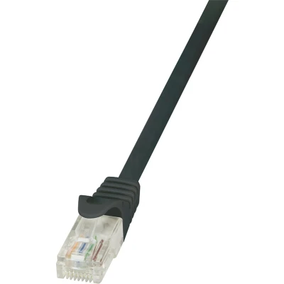 Afbeelding van LogiLink CP2033U RJ45 Netwerkkabel, patchkabel CAT 6 U/UTP 1.00 m Zwart Snagless 1 stuk(s)