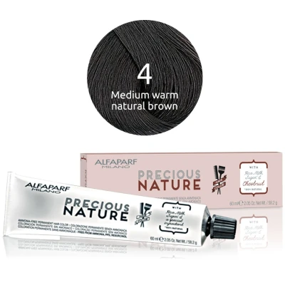 Afbeelding van Alfaparf Precious Nature Ammonia Free Permanent Hair Color 4 60 ml