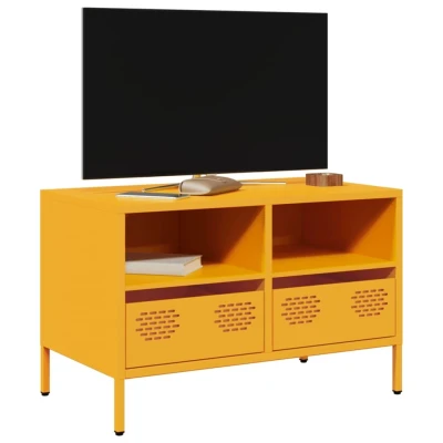 Afbeelding van vidaXL Tv meubel 68x39x43,5 cm koudgewalst staal mosterdgeel