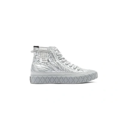 Afbeelding van Palladium ACE Veterboots silvercoloured, Dames, Maat: 39, Silver coloured Textiel