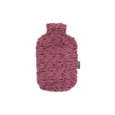 Afbeelding van Fashy Donker Roze Pluche Warmwaterkruik Rozendesign