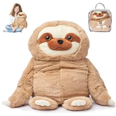 Afbeelding van ODOXIA gewogen pluche voor angst, kalmerend en comfortabel, zwaar speelgoed, dier inclusief draagtas, machinewasbaar pluche, 2,3 kg