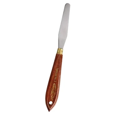 Afbeelding van Winsor &amp; Newton 7003140 Verfmes voor acrylverf en olieverf met elastisch lemmet ergonomische handgreep van natuurlijk hout in professionele kwaliteit nr. 1