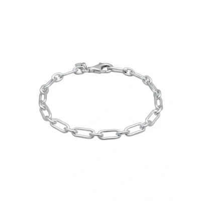Afbeelding van KUZZOI Heren Armband Gliederkette Herren Modern Oval 925 Sterling Silber