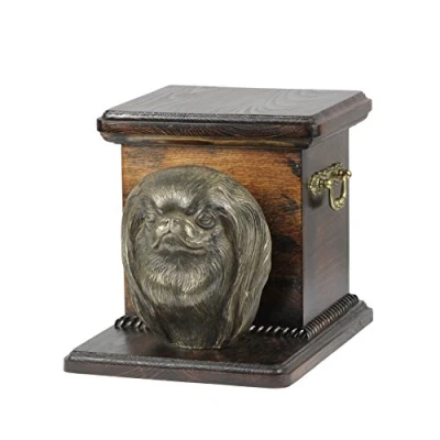 Afbeelding van Elegante urn hond voor Japanse Chin met hondenbuste asbewaring