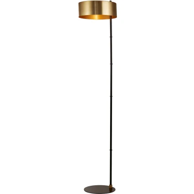Afbeelding van Searchlight Knox Vloerlamp Ø 30 X 149 Cm Zwart En Goud