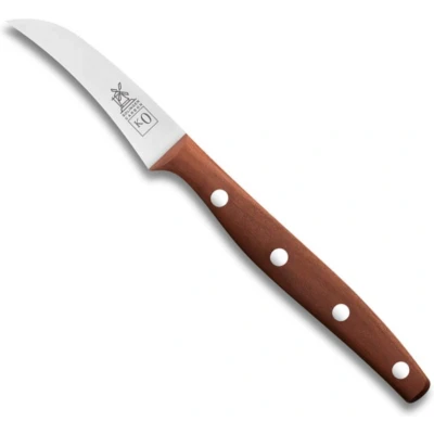 Afbeelding van Robert Herder K0 Aardappelschilmes Tourneermes Carbonstaal Gebogen Lemmet 7 cm Heft Pruimenhout