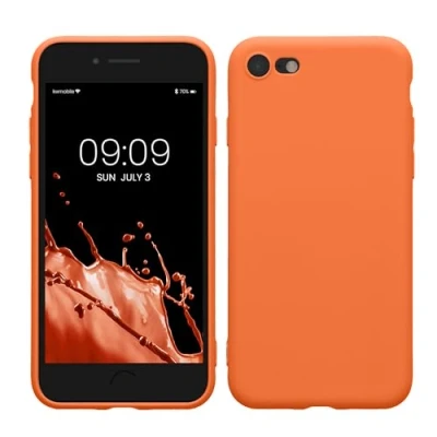 Afbeelding van kwmobile telefoonhoesje geschikt voor Apple iPhone SE (2022) / (2020) 8 7 Hoesje smartphone Precisie camera uitsnede In warme abrikoos