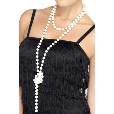 Afbeelding van Dressing Up &amp; Costumes 20s Razzel And Gang Pearl Necklace