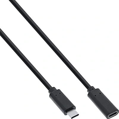 Afbeelding van Premium USB C naar verlengkabel USB3.2 (tot 20 Gbit/s) PD tot 20V/5A / zwart 0,50 meter
