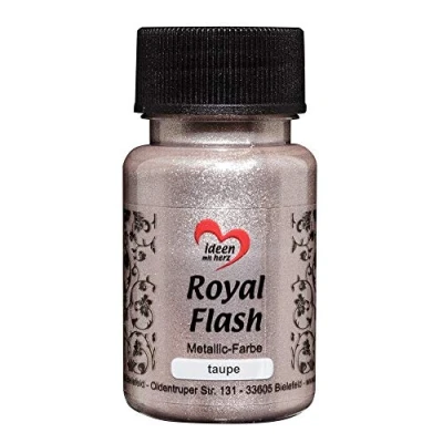 Afbeelding van Royal Flash Metallic acrylverf met de fijnste glitterdeeltjes, 50 ml, taupe