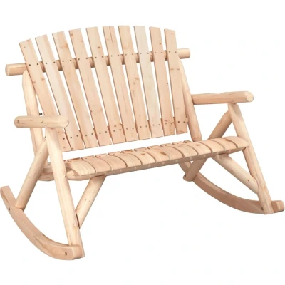 Afbeelding van Salontafel 90X50X41 Cm Massief Vurenhout Naturel / Tweezitsbank