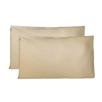 Afbeelding van FARFALLAROSSA Kussensloop, 50 x 70 cm, 2 stuks, rechthoekig, 100% katoen, met sluiting, beige