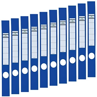 Afbeelding van Durable Ordofix 809106 zelfklevende labelhouder voor ordners, 40 x 390 mm, blauw, 10 stuks