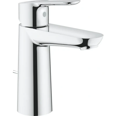 Afbeelding van GROHE BauEdge wastafelkraan M size Medium uitloop Met waste chroom