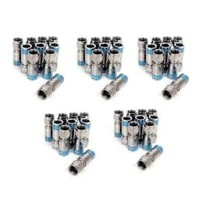 Afbeelding van Cabelcon 50 stuks F 56 CX3 7.0 QM Quick Mount connectoren voor RG6 kabel (7 mm) waterdicht