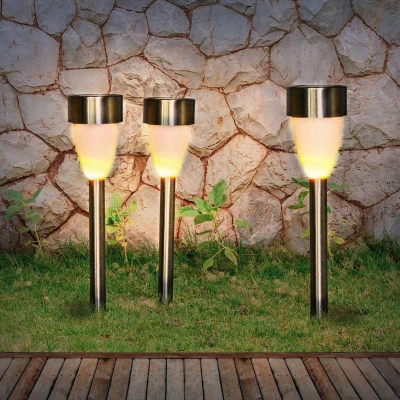Afbeelding van LED grondspies lamp 33576 3, roestvrij staal, set van 3