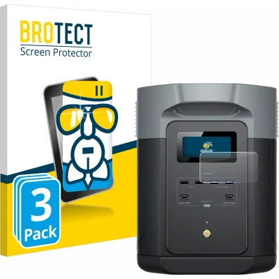 Afbeelding van BROTECT Screenprotector voor EcoFlow DELTA 2 Max Folie Beschermfolie Beschermglas transparant (3 Stuks)