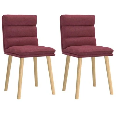 Image de vidaXL Chaises à manger lot de 2 rouge bordeaux tissu4101296