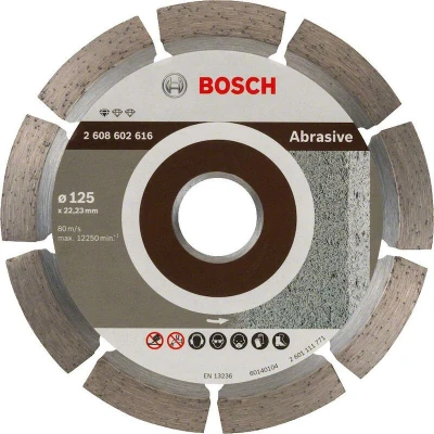 Image de BOSCH 2608602616 Disque de coupe diamanté Standard pour abrasif 125 x 22,23 10 mm