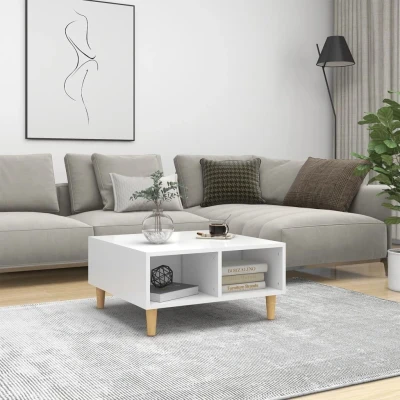 Afbeelding van vidaXL Salontafel 60x60x30 cm bewerkt hout wit