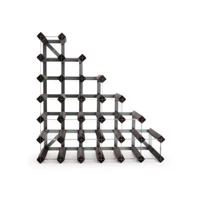 Afbeelding van Traditional Wine Rack Co. Co.Stairs Wijnrek onder Trap Verbrande Eik