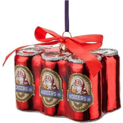 Afbeelding van Cookinglife Kerstbal Sixpack Bierblikjes