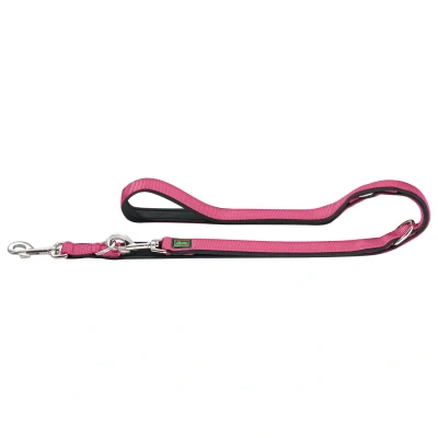 Afbeelding van Hunter Trainingslijn Neopren Nylon Roze&amp;Zwart Hondenriem 200x1.5 cm