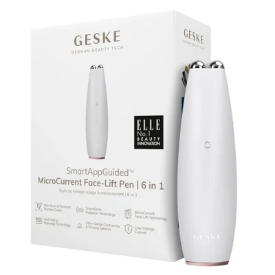 Afbeelding van GESKE SmartAppGuided™ MicroCurrent Face Lift Pen 6 in 1 Tools voor huidverzorging Anti aging apparaat Facelift Jonge huid zonder rimpels Gezichtsapparaat