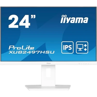 Afbeelding van iiyama ProLite XUB2497HSU W2 LED monitor 24&quot; 1920 x 1080 Full HD @100Hz IPS 300 cd/m² 1300:1 Met USB hub en 150mm in hoogte verstelbare voet Wit