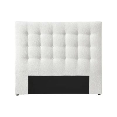 Afbeelding van Hoofdbord met capitonnage 140 cm Boucléstof FRANCESCO L 144 x H 125 D 9.5