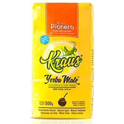 Image de Yerba Maté Kraus Pionero Suave 500g + échantillon cadeau (40g):Riche en antioxydants et vitamines, accélère le métabolisme, sans sucre!