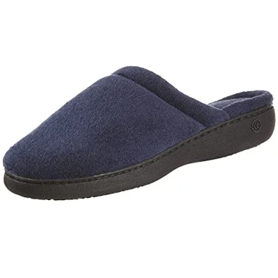 Afbeelding van Isotoner Classic Terry Clog Slipper voor dames, Navy Blauw
