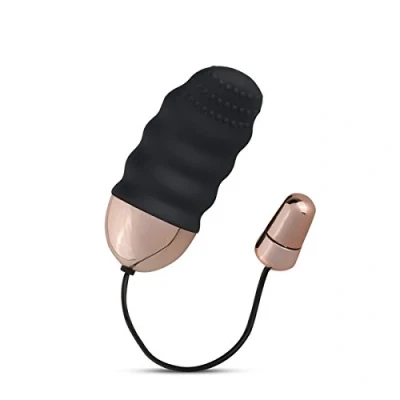 Afbeelding van Teazers Geribbeld Vibratie Eitje Met Afstandsbediening Zonder Waterproof Zwart Kunststof Vibrerend ei