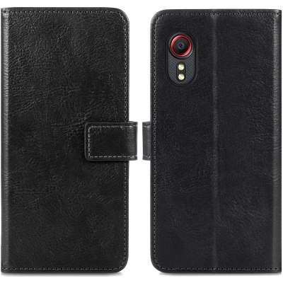 Afbeelding van iMoshion Hoesje Geschikt voor Samsung Galaxy Xcover 5 Met Pasjeshouder Luxe Bookcase Zwart