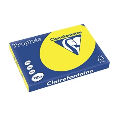 Afbeelding van Clairefontaine Trophée Intens, gekleurd papier, A3, 120 g, 250 vel, zonnegeel papier