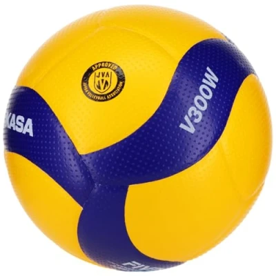 Afbeelding van Mikasa Volleyball V300W Unisex Synthetisch Wedstrijdbal Geel/Blauw Maat 5