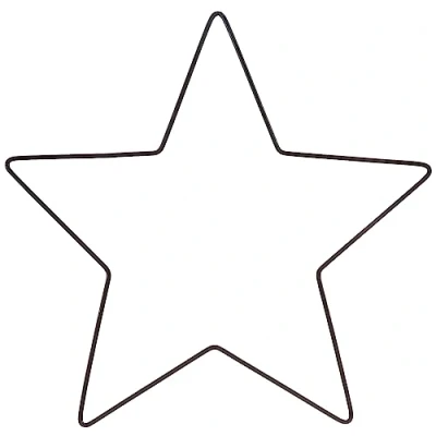 Afbeelding van GLOREX 6 1294 417 metalen frame ster om te knutselen ca. 25 cm, gecoat in zwart, ideaal voor dromenvangers, macramé, wanddecoratie en bloemisterij