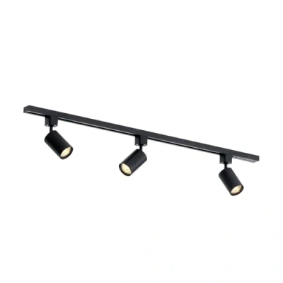 Afbeelding van Focus III 1 Fase Railverlichting GU10 100cm I vorm 3 spots Railsysteem Zwart