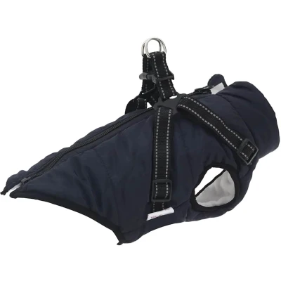 Afbeelding van vidaXL Hondenjas met harnas waterdicht reflecterend marineblauw M