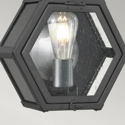 Afbeelding van Buitenwandlamp Heath breedte 26,7cm zwart