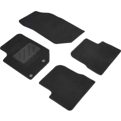 Afbeelding van WALSER Standart 80795 Vloermatset Polyester, PU (Polypropyleen) voor en achter Antraciet/Zwart Op maat gemaakt