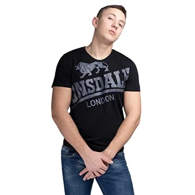 Afbeelding van Lonsdale Symondsbury Tshirt print, Heren, Maat: XXL, Black /grey