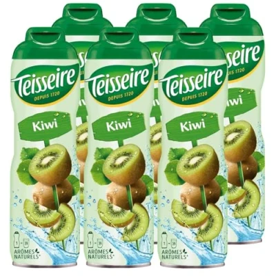 Afbeelding van Teisseire Kiwisiroop voor cocktail, verfrissende drank, recyclebare jerrycan, 6 x 60 cl