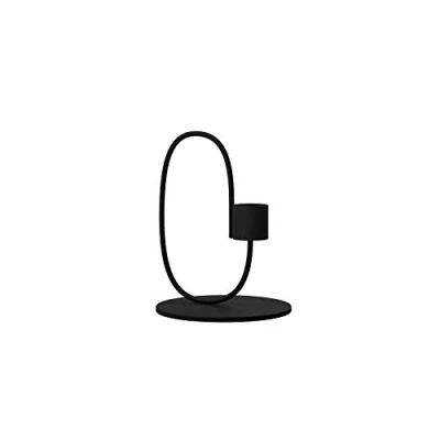 Afbeelding van Cooee Design Swoop Black kandelaar van roestvrij staal, 10 cm, zwart