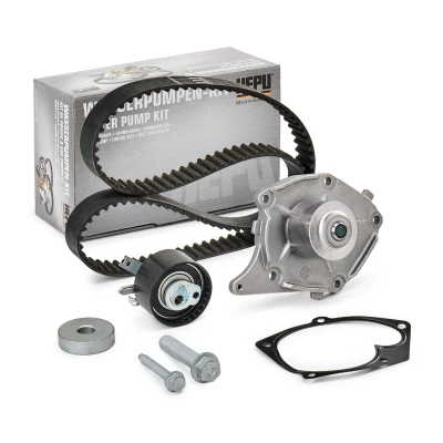 Afbeelding van HEPU PK09620 Waterpomp + Distributieriem Set Met schroeven 123 RENAULT: CLIO 3, Kangoo II Express, TWINGO 2, DACIA: Duster Off Road, Sandero I