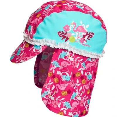 Afbeelding van Playshoes UV bescherming muts Flamingo muts, turquoise (turquoise 15), maat M (fabrikantmaat: 51) meisje