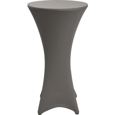 Afbeelding van Beautissu Statafelhoes Stella Ø 80 cm statafelrok voor statafel feest decoratie geschikt horeca feestversiering stretch elk tafel antraciet