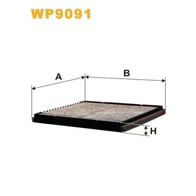Afbeelding van WIX FILTERS WP9091 Interieurfilter Carbon filter 214 229 20 VOLVO: V40 Estate, S40 I